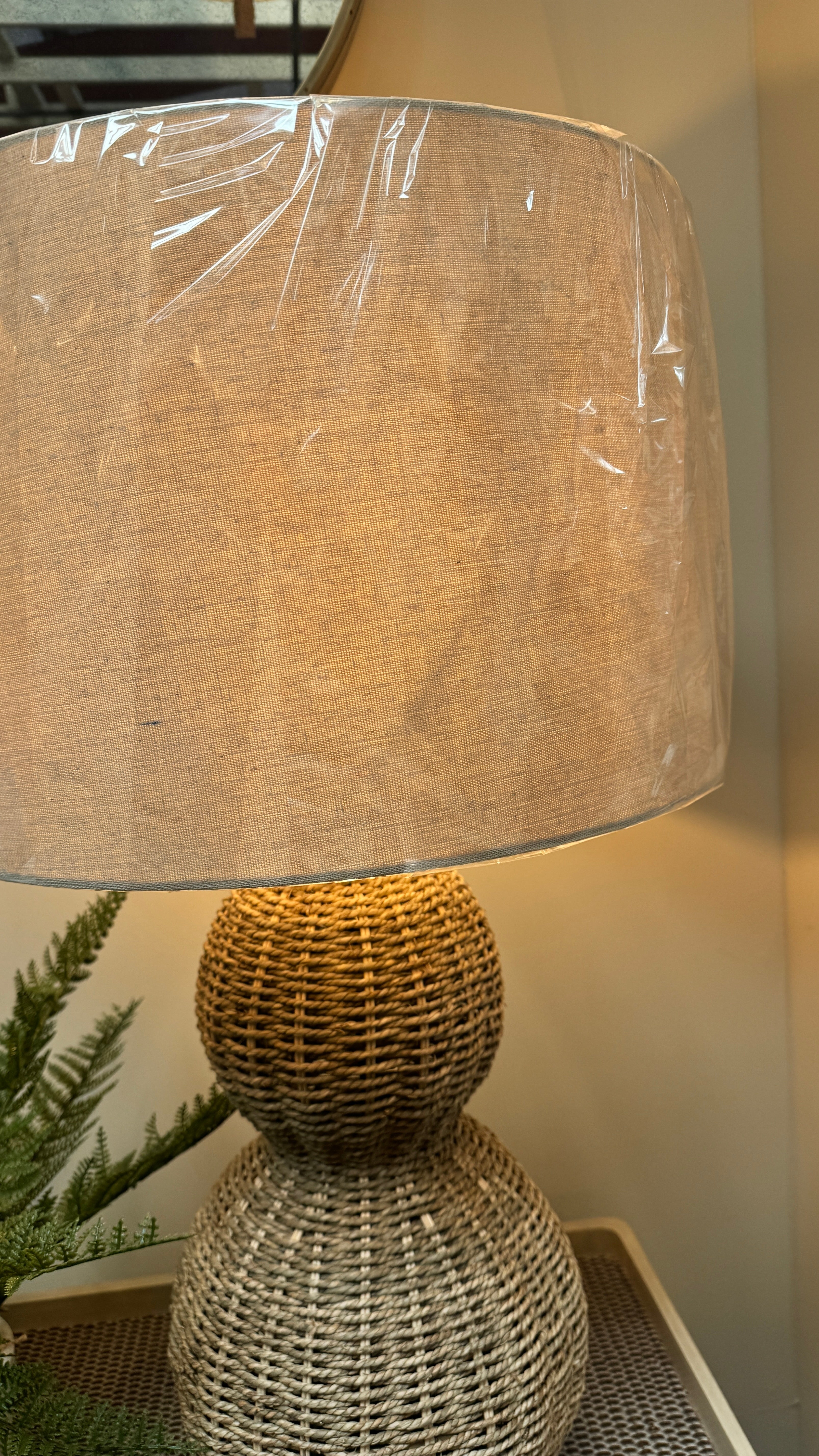 Rattan Table Lamp With Shade