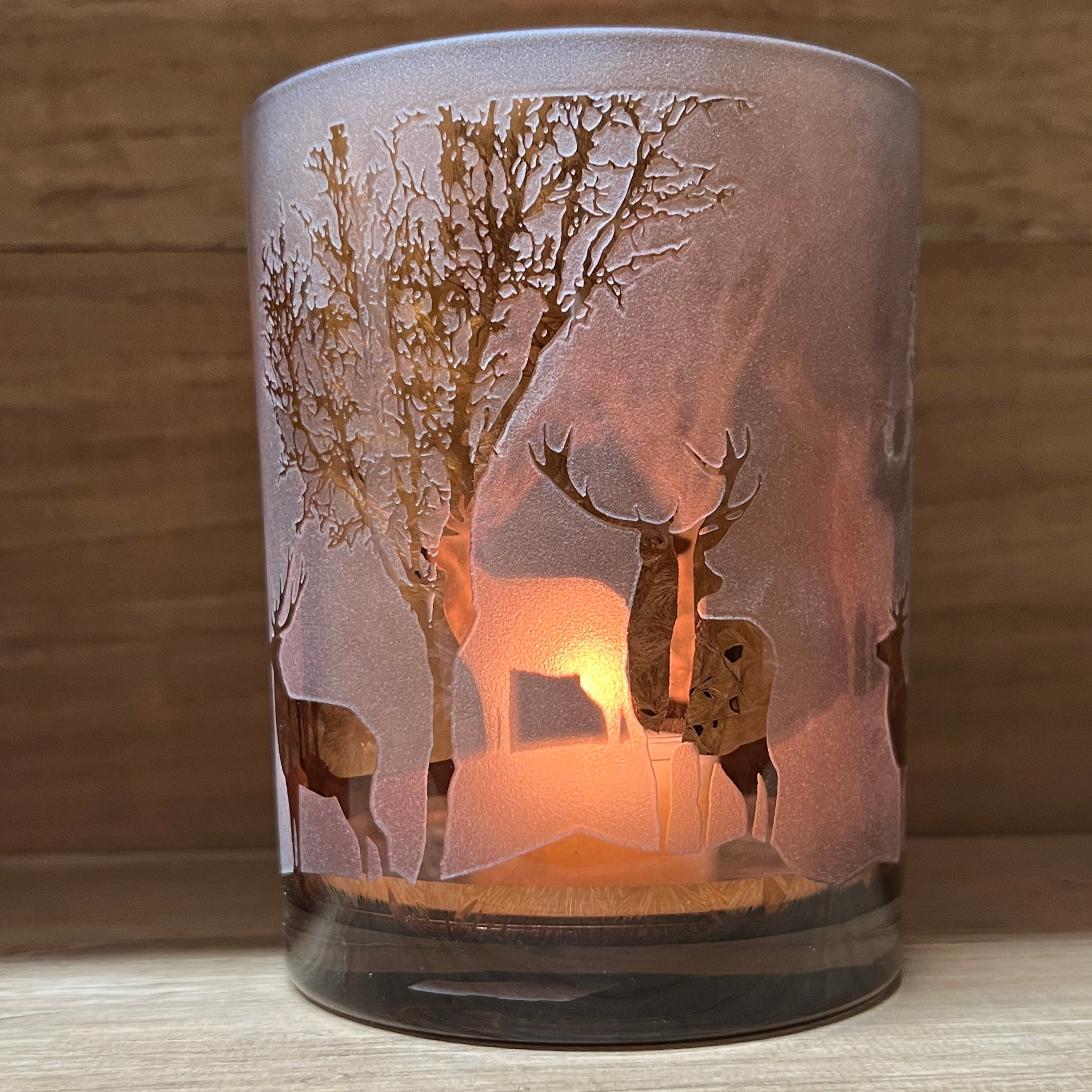 Brown Christmas Tealight Holder