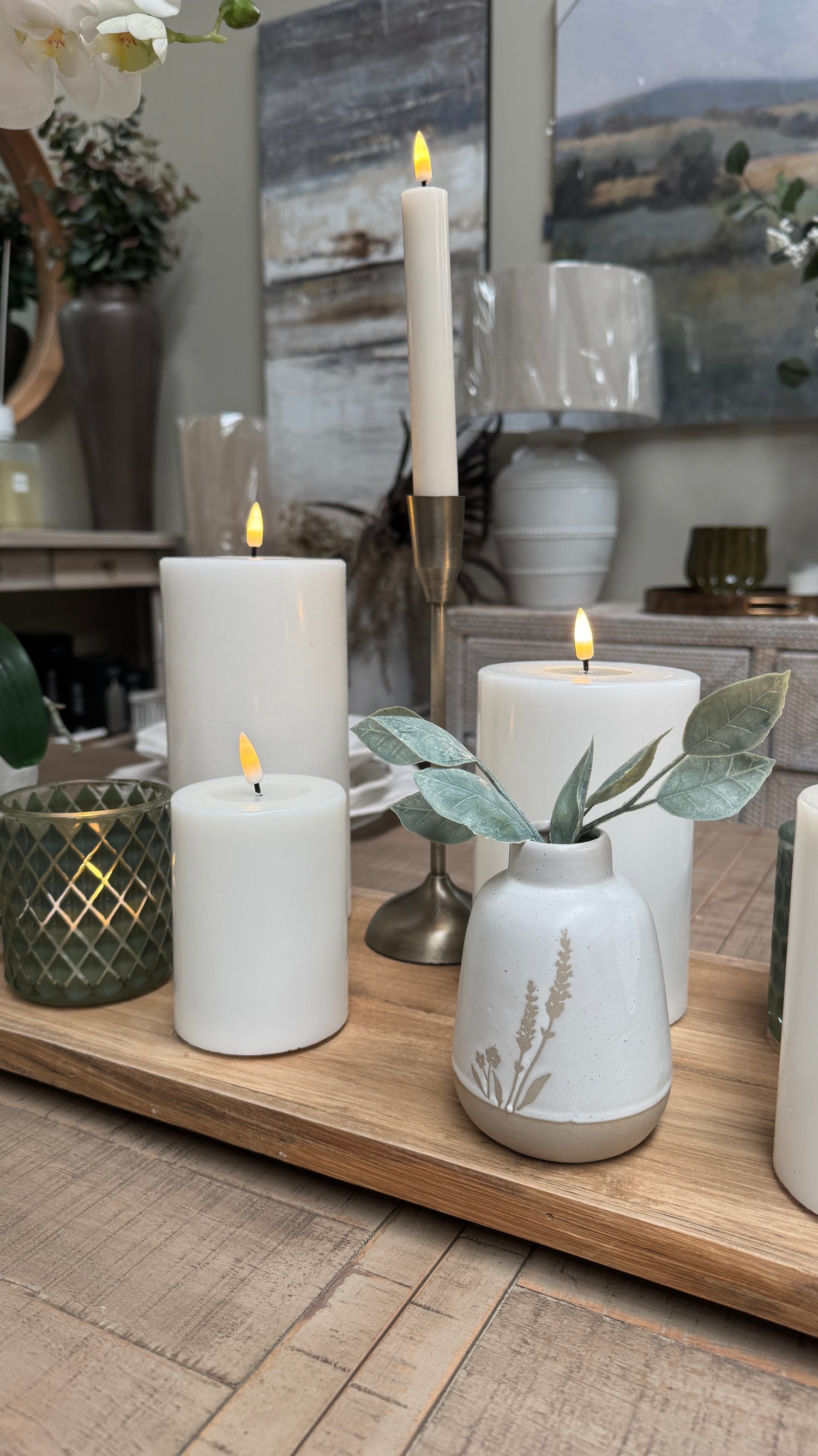 LED Candle 7.5 x 15cm - White