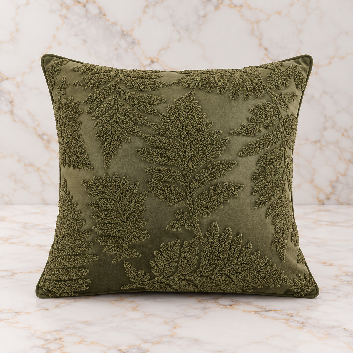 Fern Olive Cushion - 45x45cm