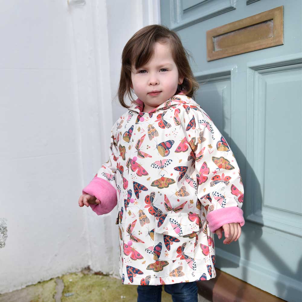Kids Raincoat - Butterfly Print