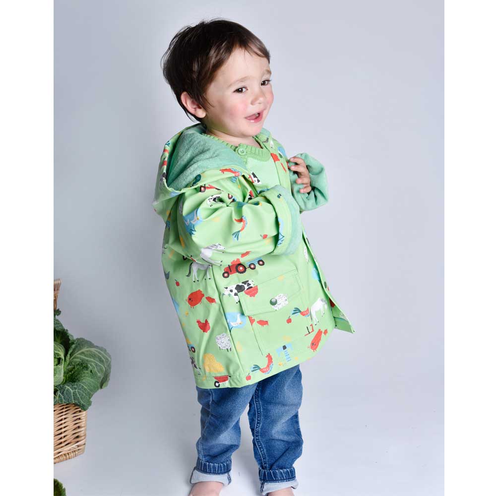 Kids Raincoat - Down On The Farm Print
