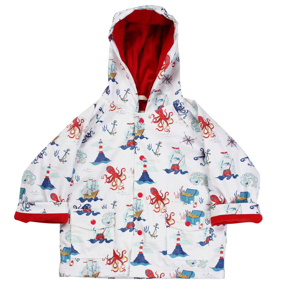 Kids Raincoat - High Seas Print