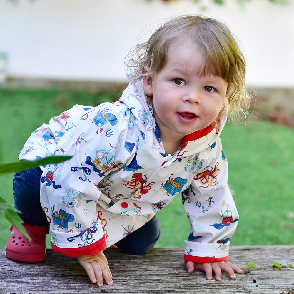 Kids Raincoat - High Seas Print