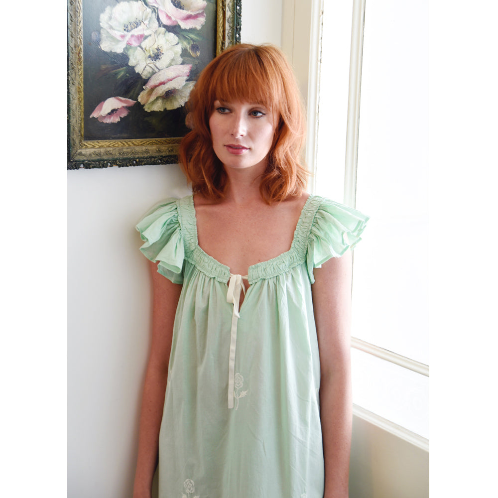 Margo Night Dress- Sage Green