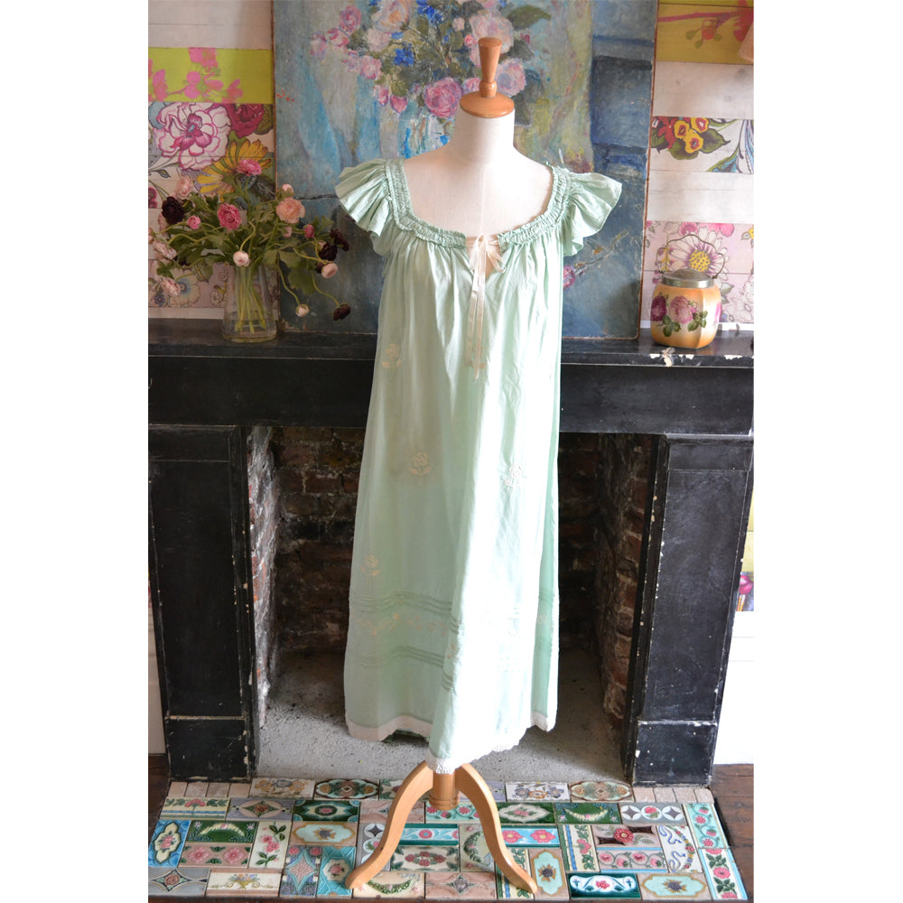 Margo Night Dress- Sage Green