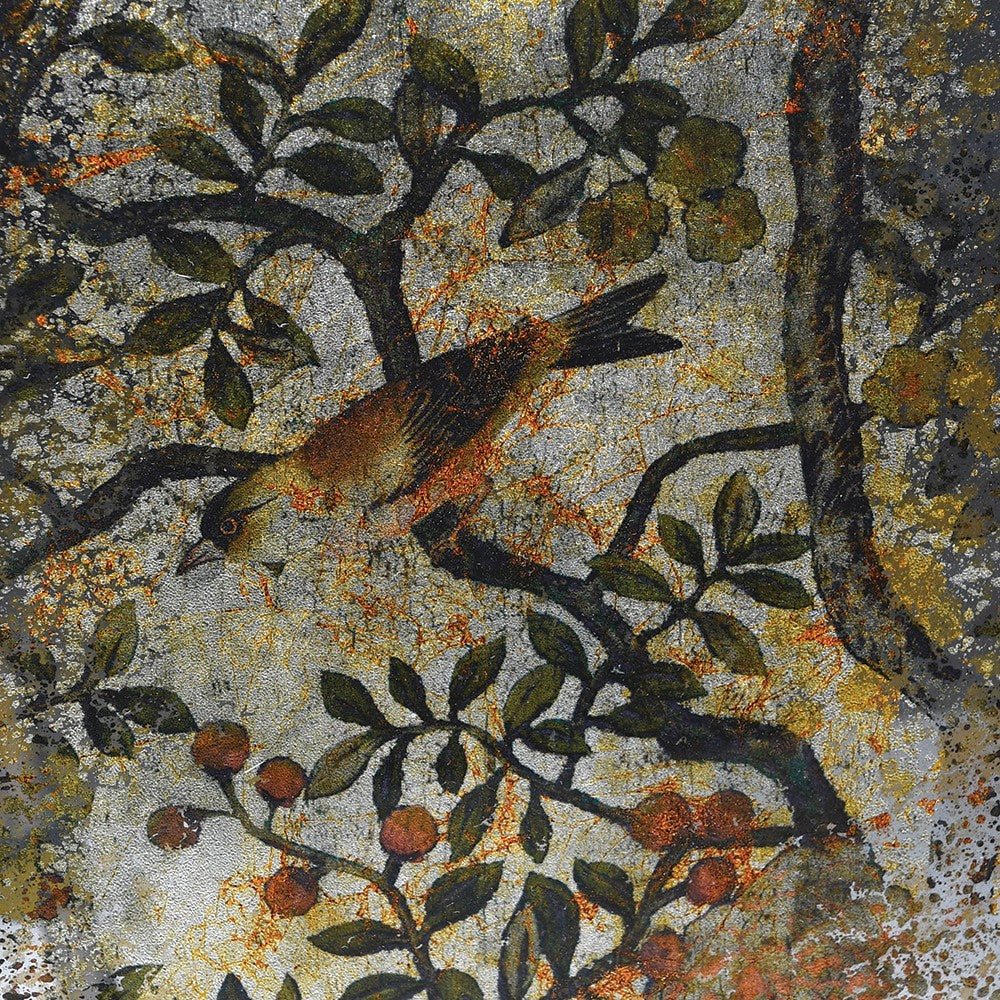 Bird Patterned Oval Wall Art (Set Of 2)
