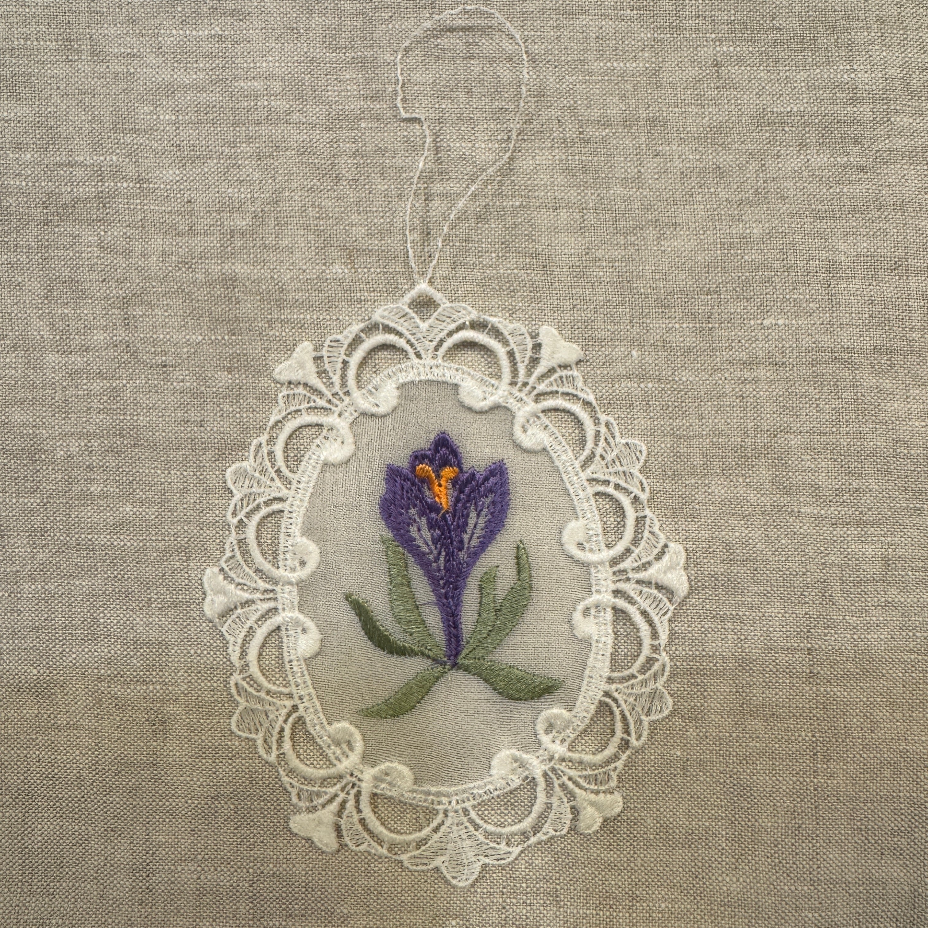 Lace Decoration - Purple Crocus