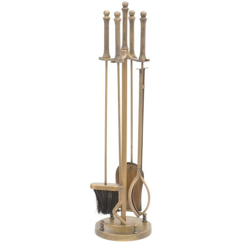 Antique Brass Companion Set 20x20x80cm