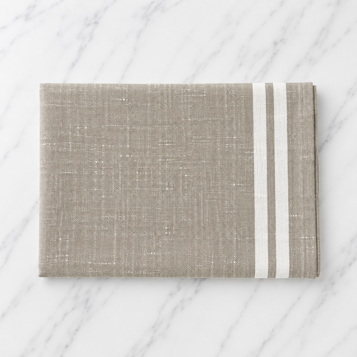 Linen Tea Towel With White Stripe