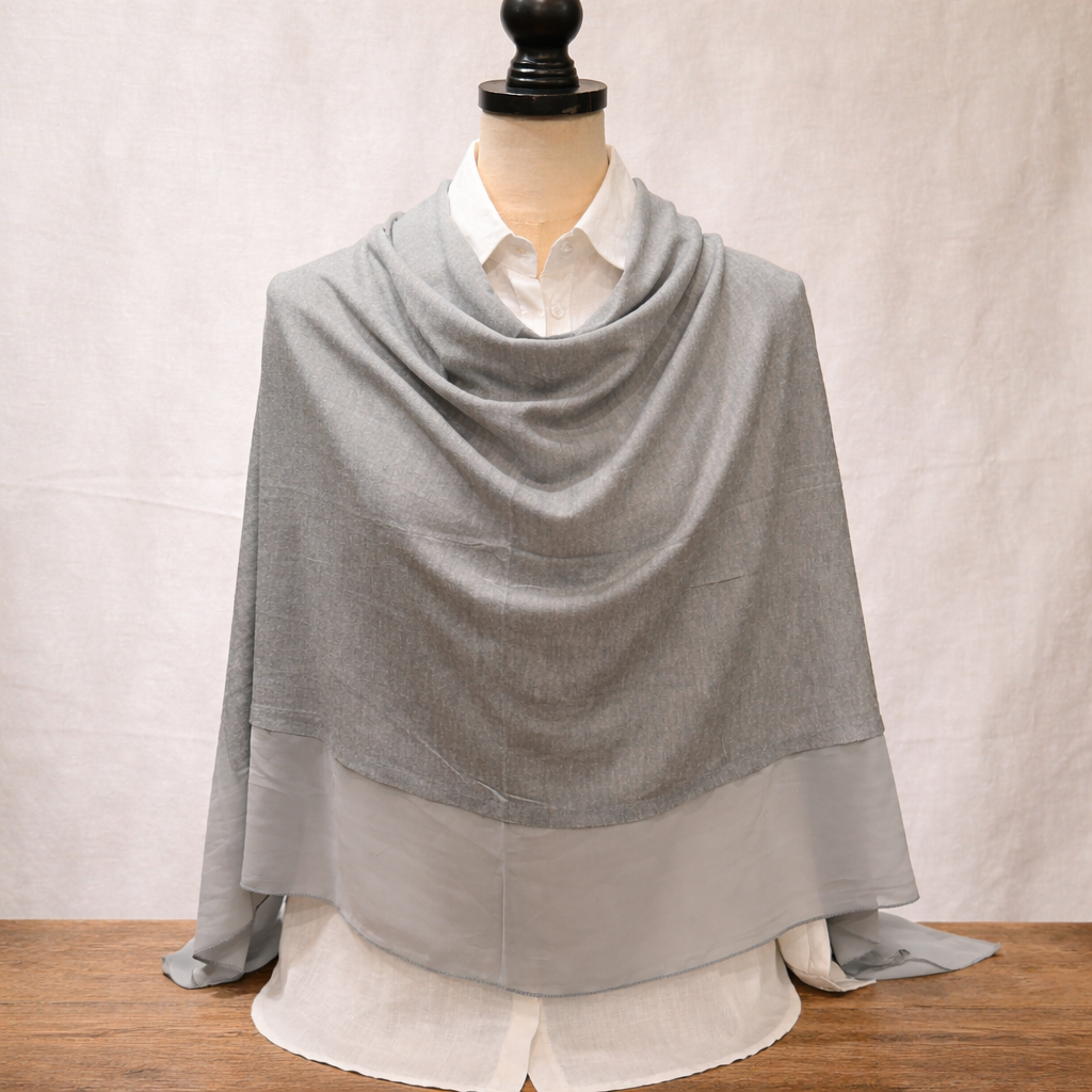 Poncho Fossil Grey