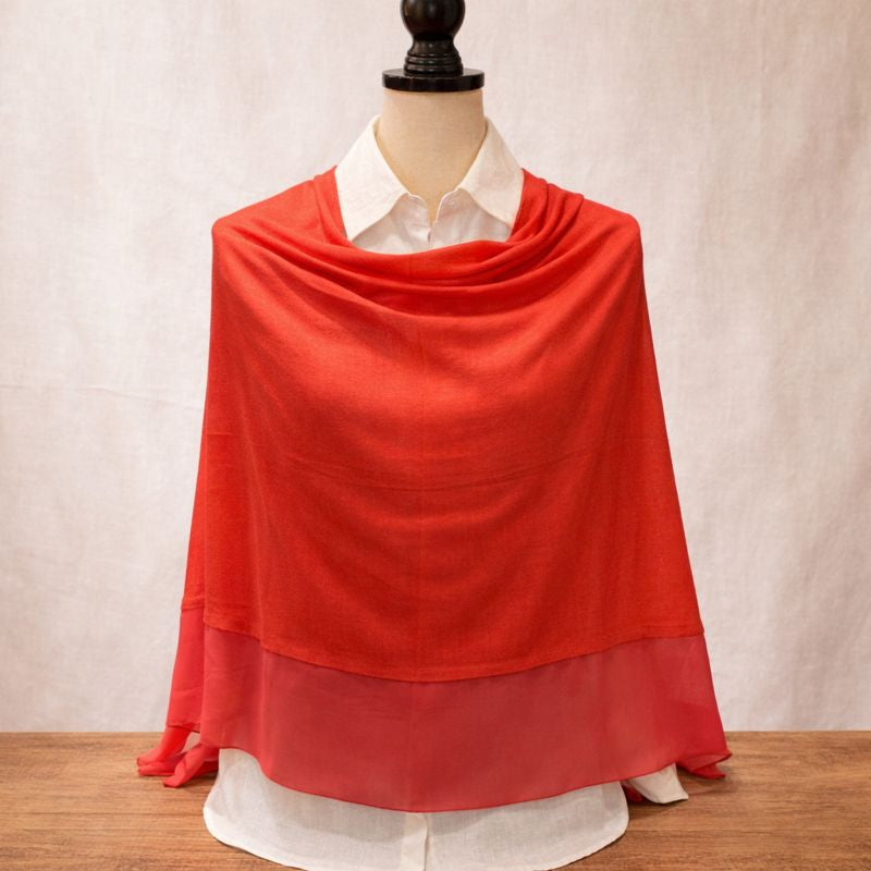 Poncho Hot Red