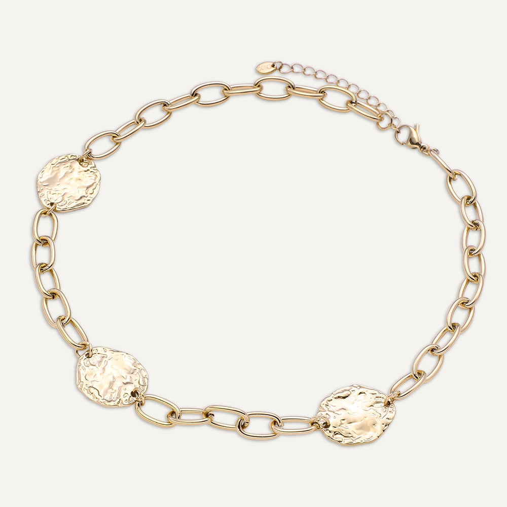Gold Plated Disc Necklace
