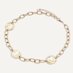 Gold Plated Disc Necklace