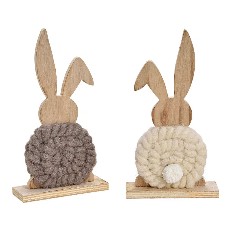 Wooden Rabbit On Stand