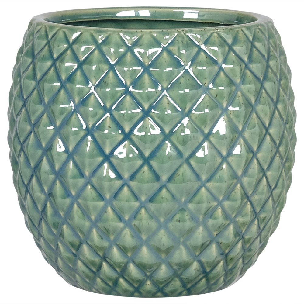 Round Green Plant Pot