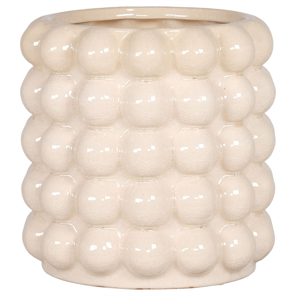 Large Bobble White Plant Pot