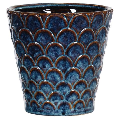 Blue Pattern Planter