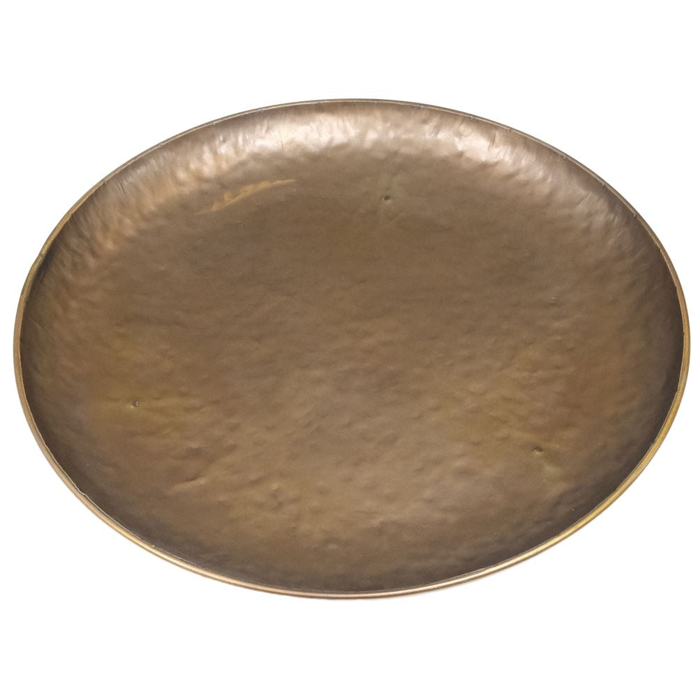 Antique Brass Round Tray