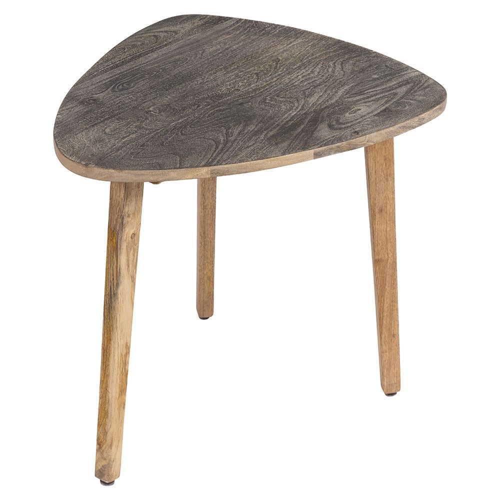 Rustic Side Table With Wooden Legs