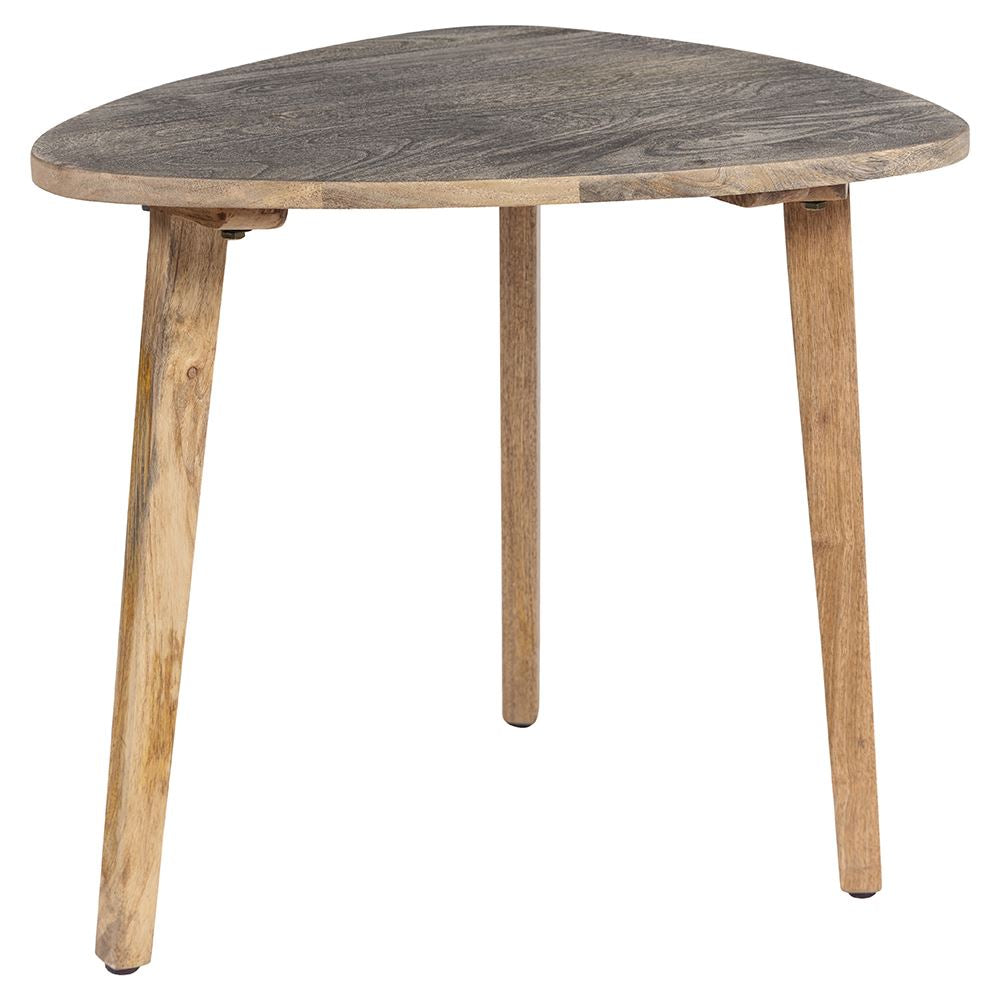 Rustic Side Table With Wooden Legs