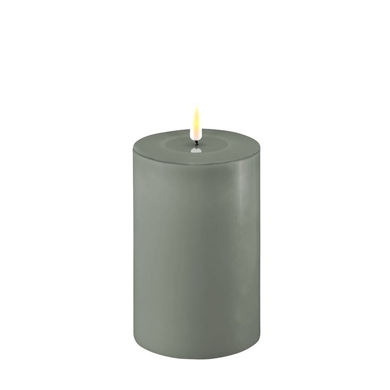 LED Candle 10 x 15cm - Saville Green