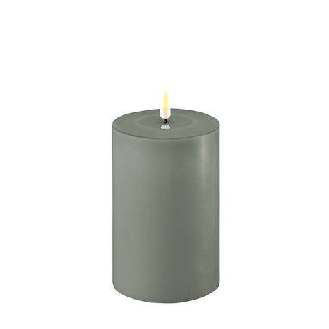 LED Candle 10 x 15cm - Sage Green