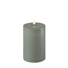 LED Candle 10 x 15cm - Sage Green