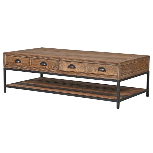 Reclaimed Wood 2 Drawer Coffee Table