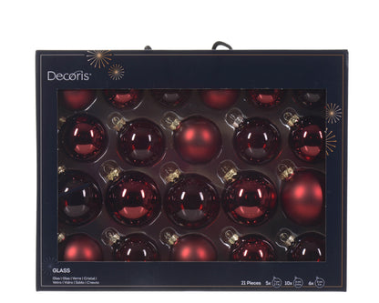 Base Baubles - 21 Pieces - Oxblood