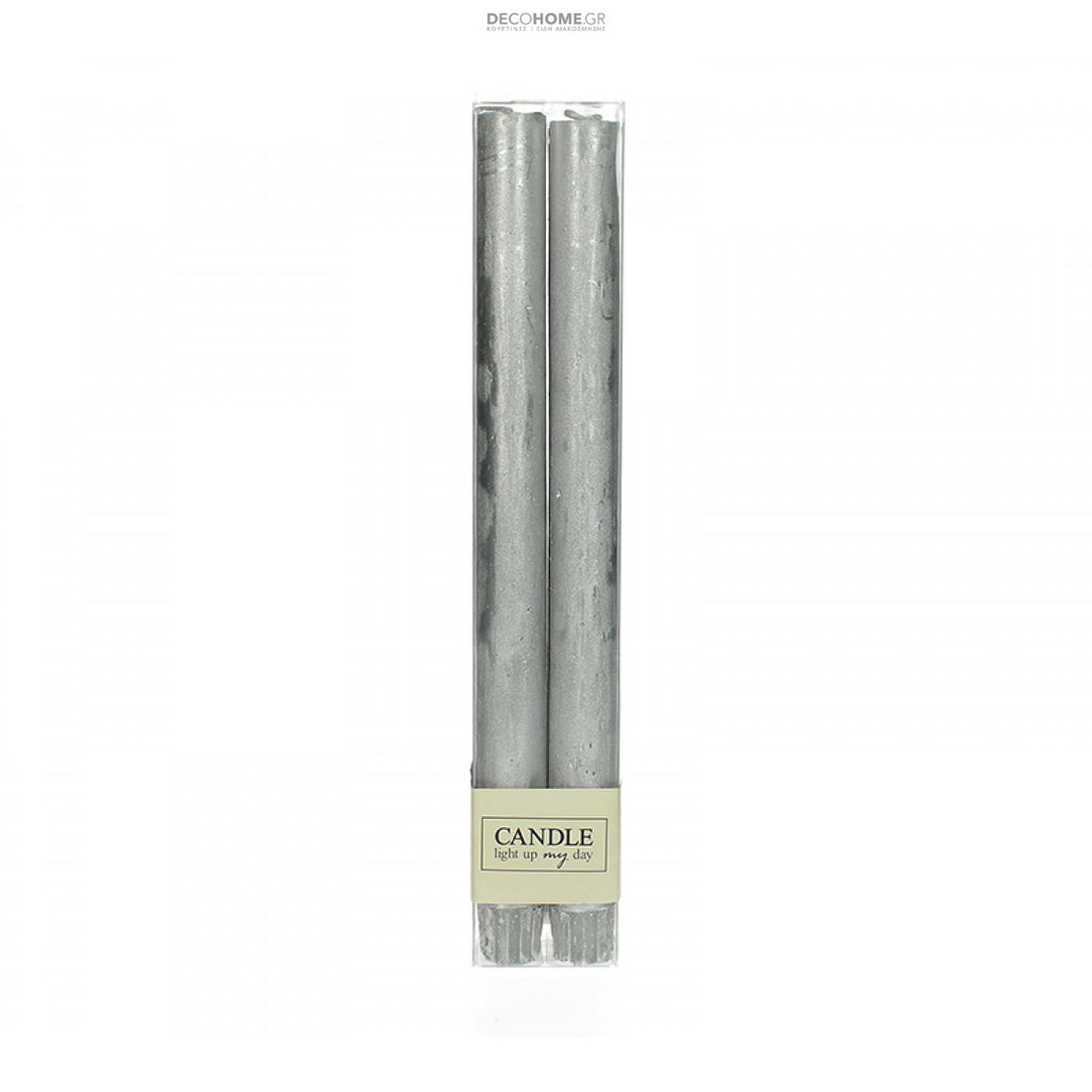 Silver Dinner Candles - Box of 4