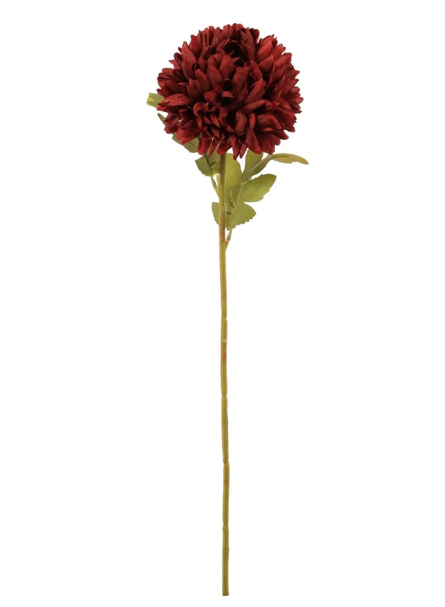 Pom Pom Flower - Deep Red
