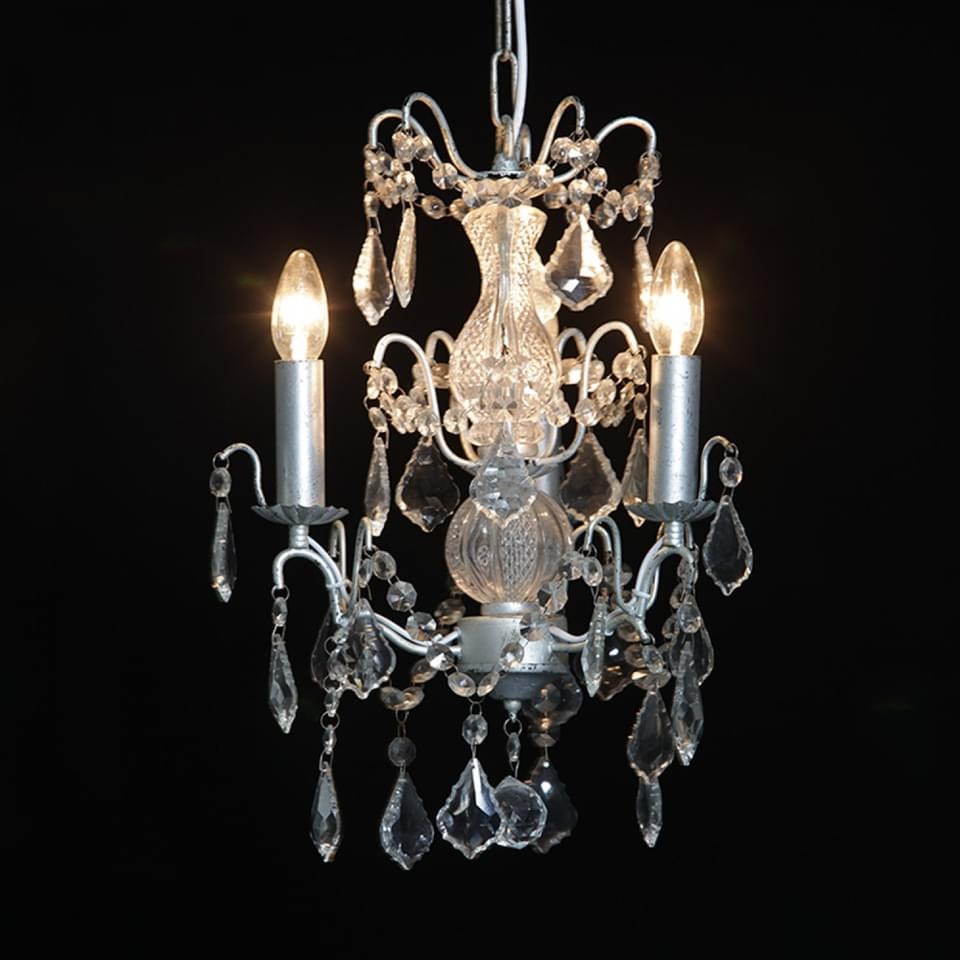 3 Branch Silver Chandelier