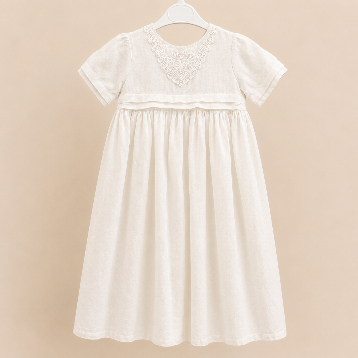 Simple Embroidered Irish Made Christening Gown