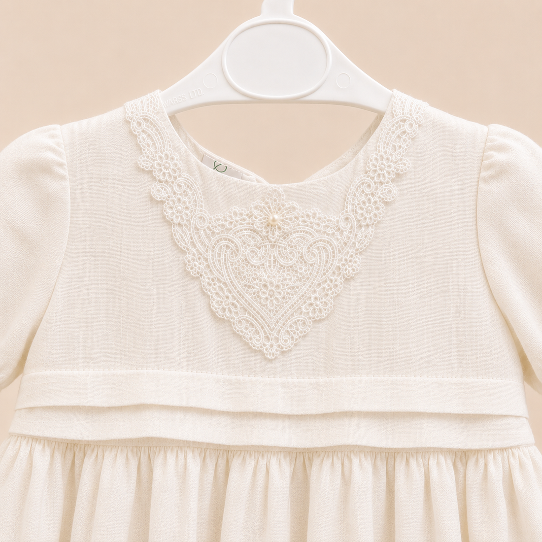 Simple Embroidered Irish Made Christening Gown