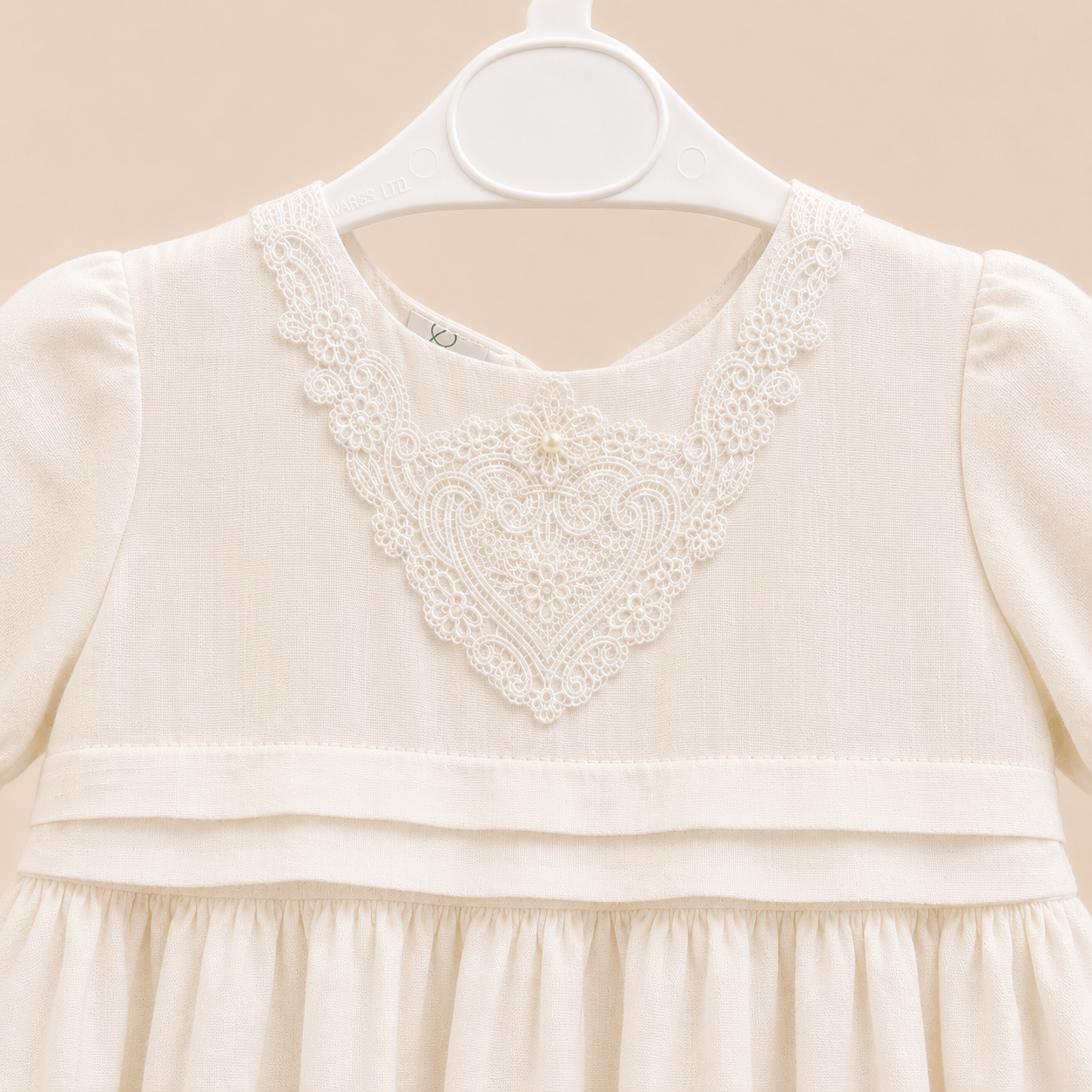 Simple Embroidered Irish Made Christening Gown