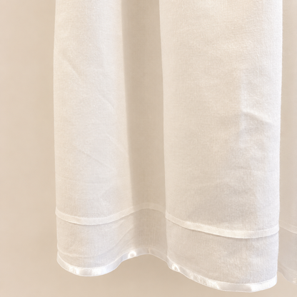 Voile Embroidered Irish Made Christening Gown