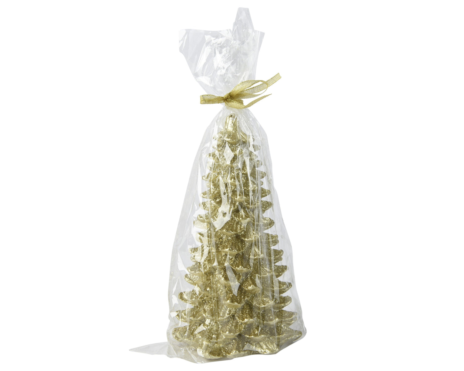 Gold Sparkle Christmas Tree Candle
