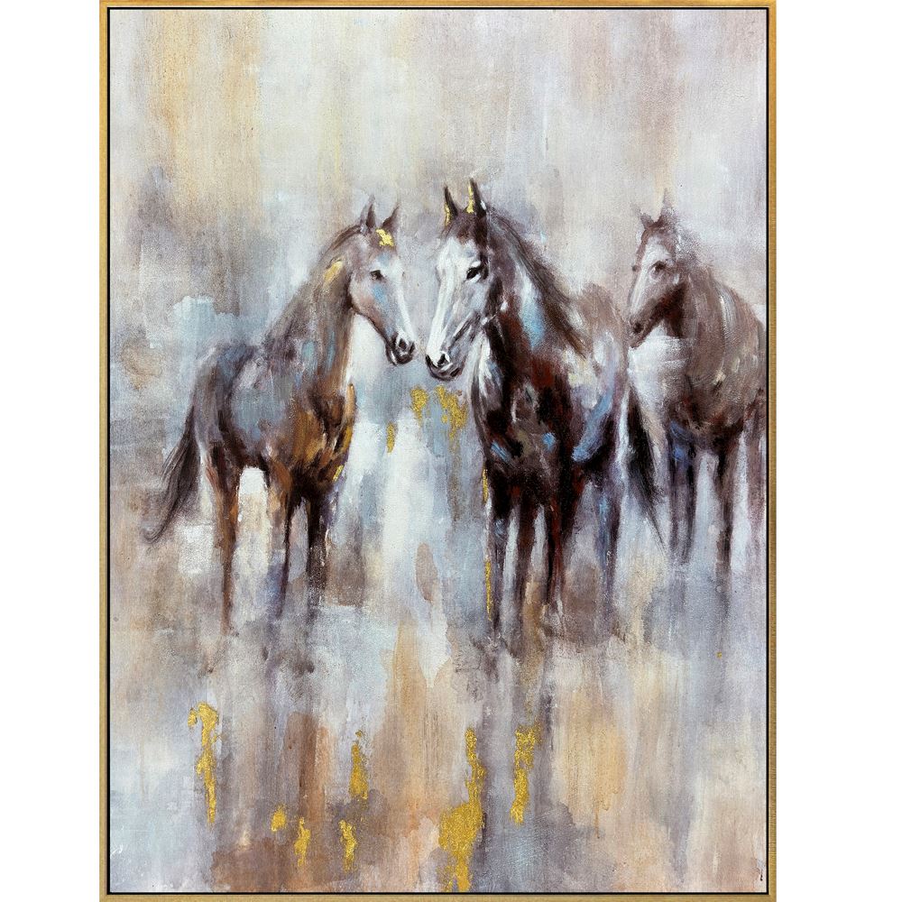 Trio Of Horse Framded Painting