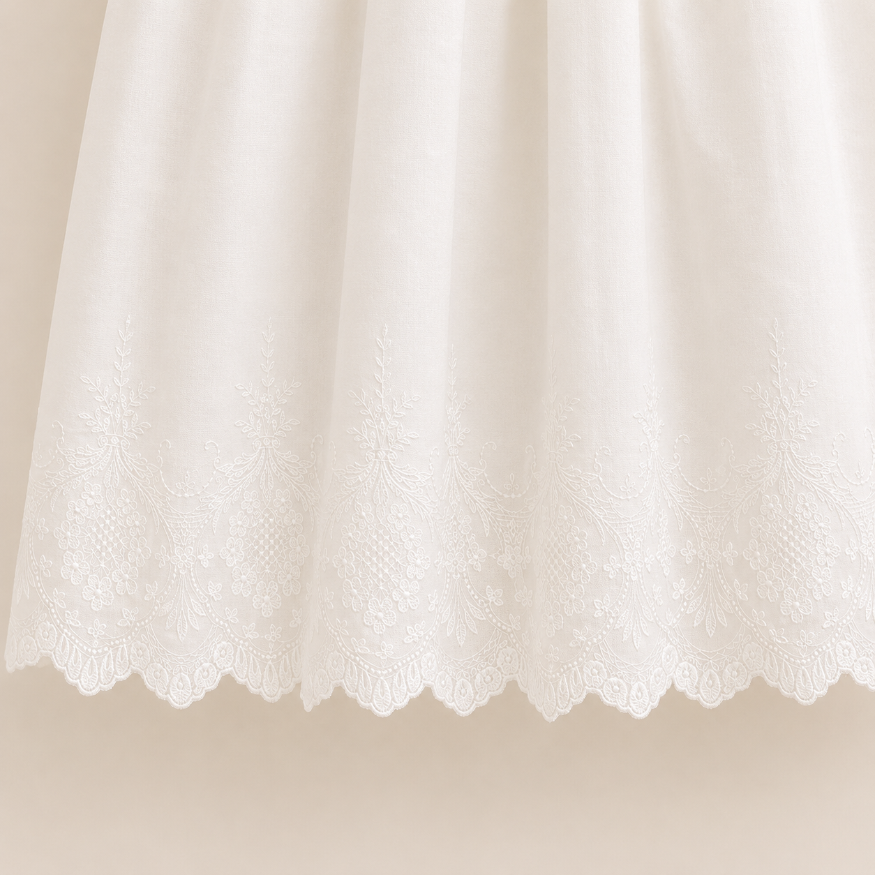 Embroidered Front Irish Made Christening Gown