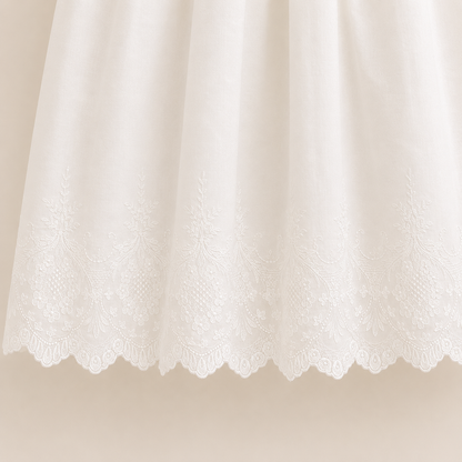 Embroidered Front Irish Made Christening Gown