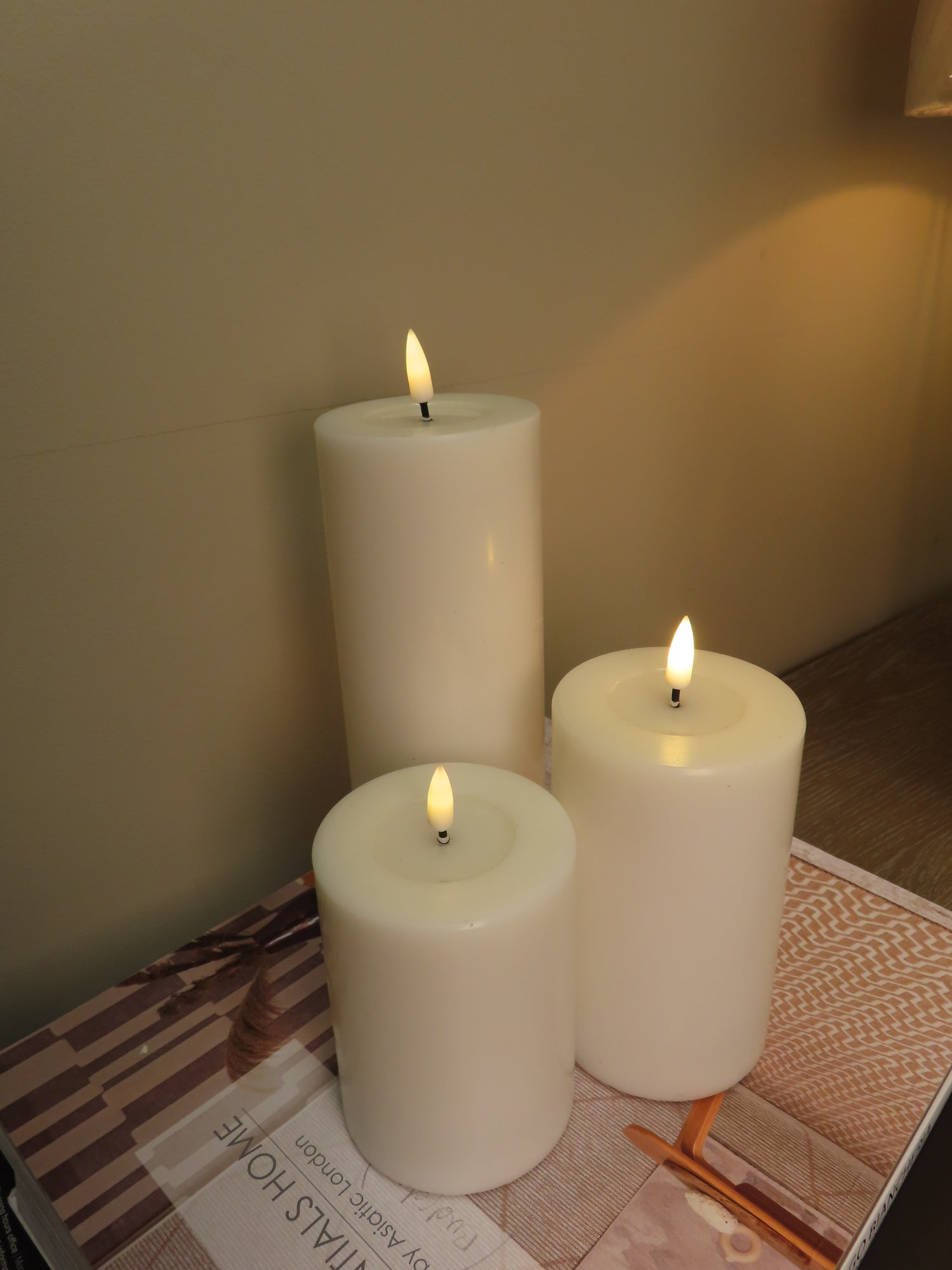 LED Candle 7.5 x 20cm - White
