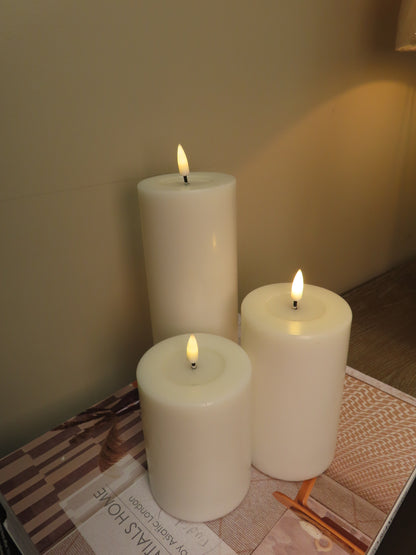 LED Candle 7.5 x 20cm - White