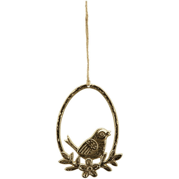 Hanging Gold Bird Decoration