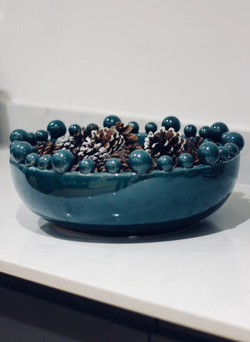 Bobble Decorative Bowl - Teal Blue