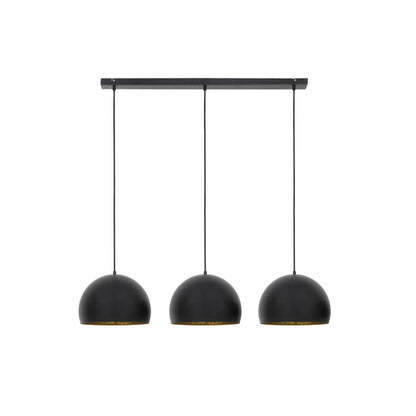 Hanging lamp 3L 120x33x25 cm JACKIE matt black-gold