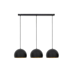 Hanging lamp 3L 120x33x25 cm JACKIE matt black-gold