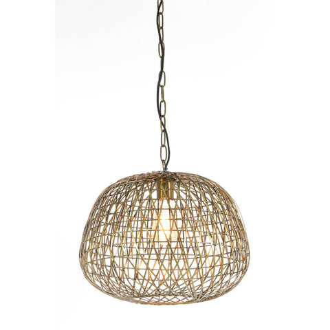 Aldonna Antique Bronze Hanging Lamp