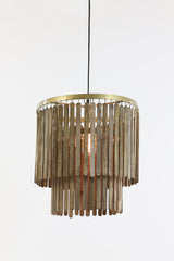 Guarmo Wood & Gold Hanging Lamp