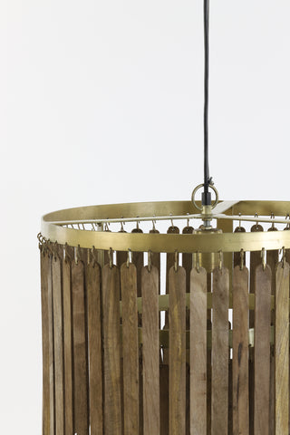 Guarmo Wood & Gold Hanging Lamp